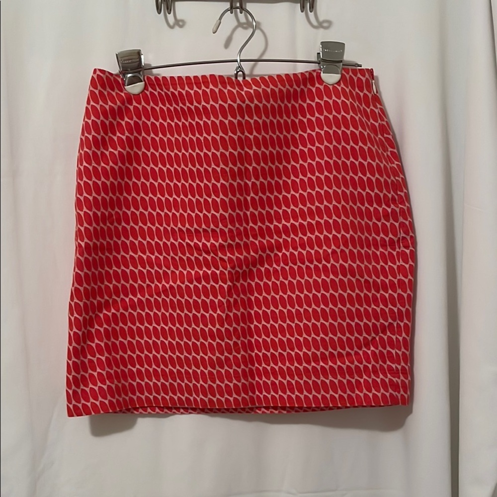 Ann Taylor Red Mini Pencil Skirt